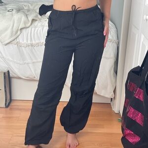 Black Amazon parachute Pants